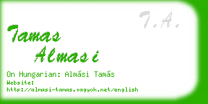tamas almasi business card