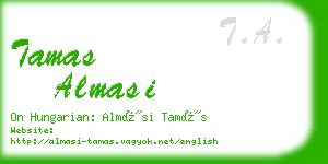 tamas almasi business card